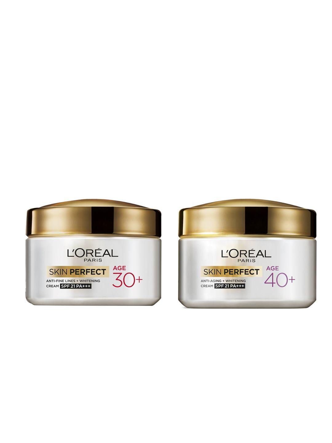 loreal paris set of 2 skin perfect age 40+ anti-aging & age 30+ anti-fine lines cream