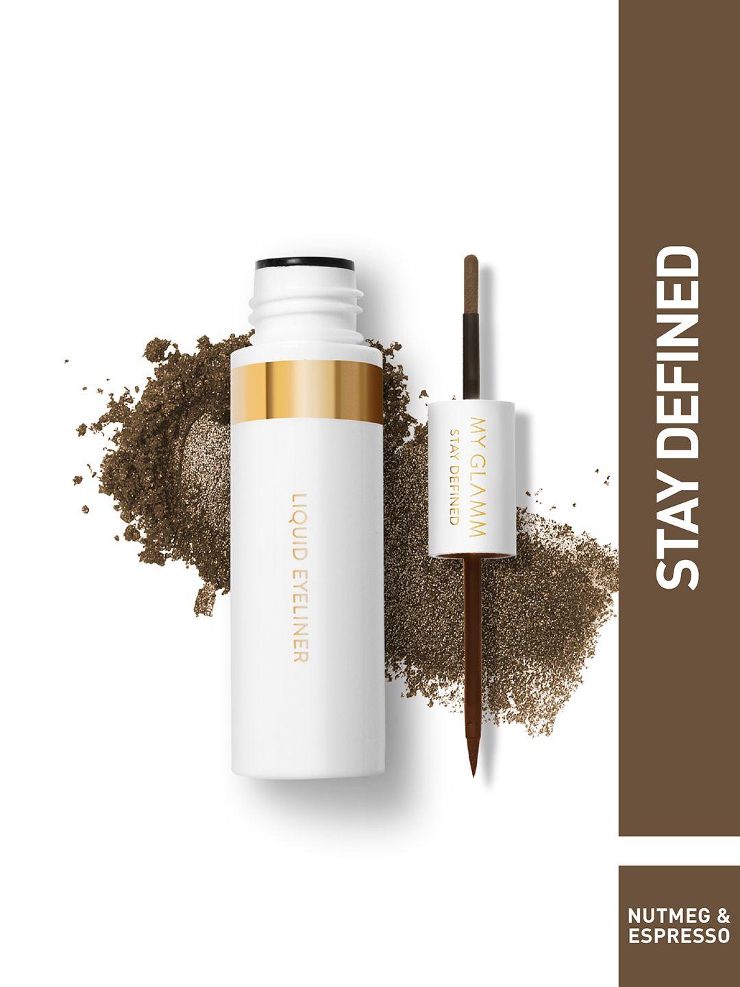 myglamm stay defined liquid eyeliner brow powder - nutmeg & espresso