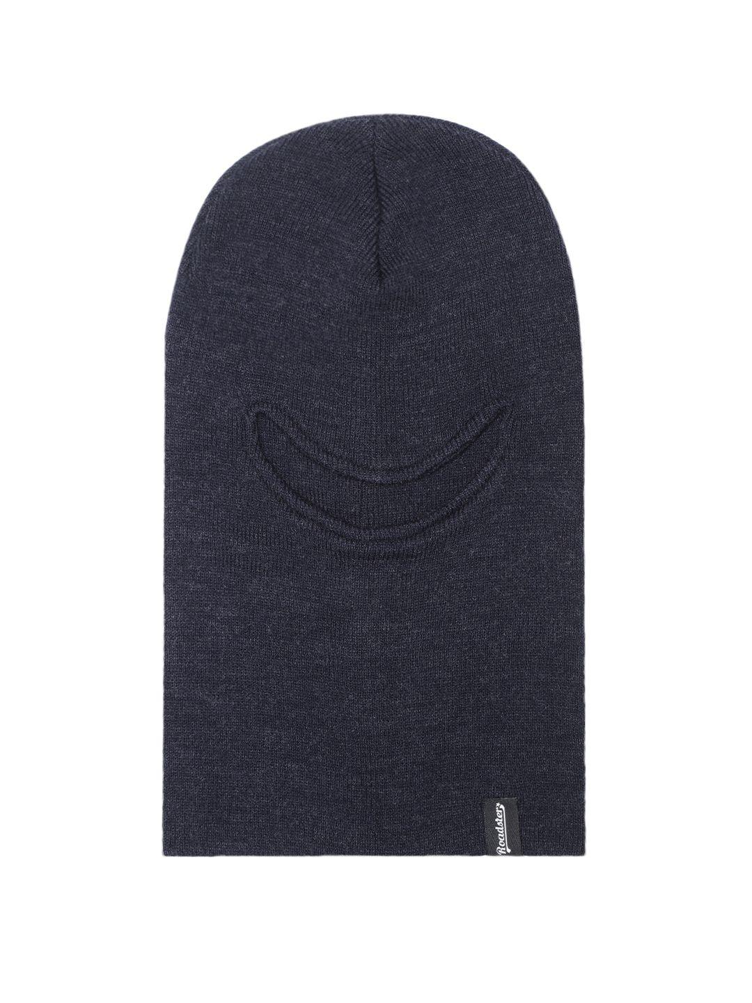 roadster unisex navy blue solid beanie