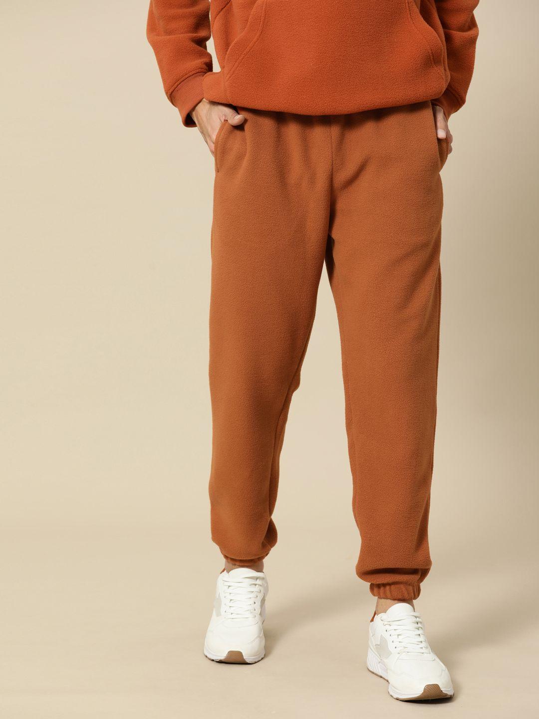 mr bowerbird men brown solid liberal fit joggers