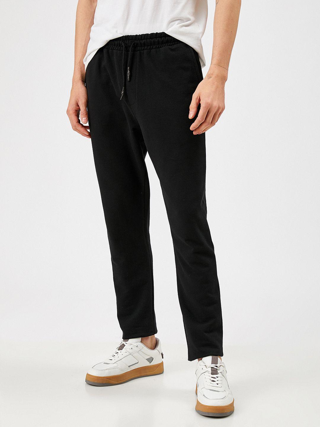 koton men black solid track pants