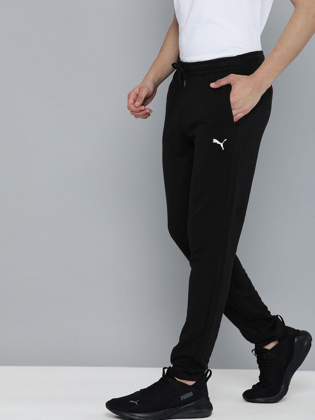 puma men zippered knitted slim fit track pants