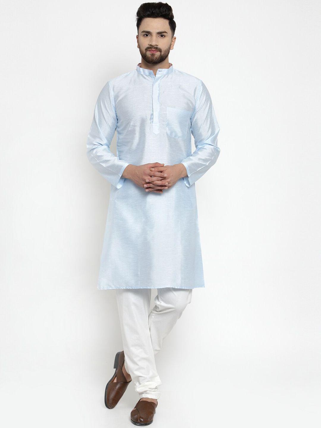 neudis men blue straight kurta