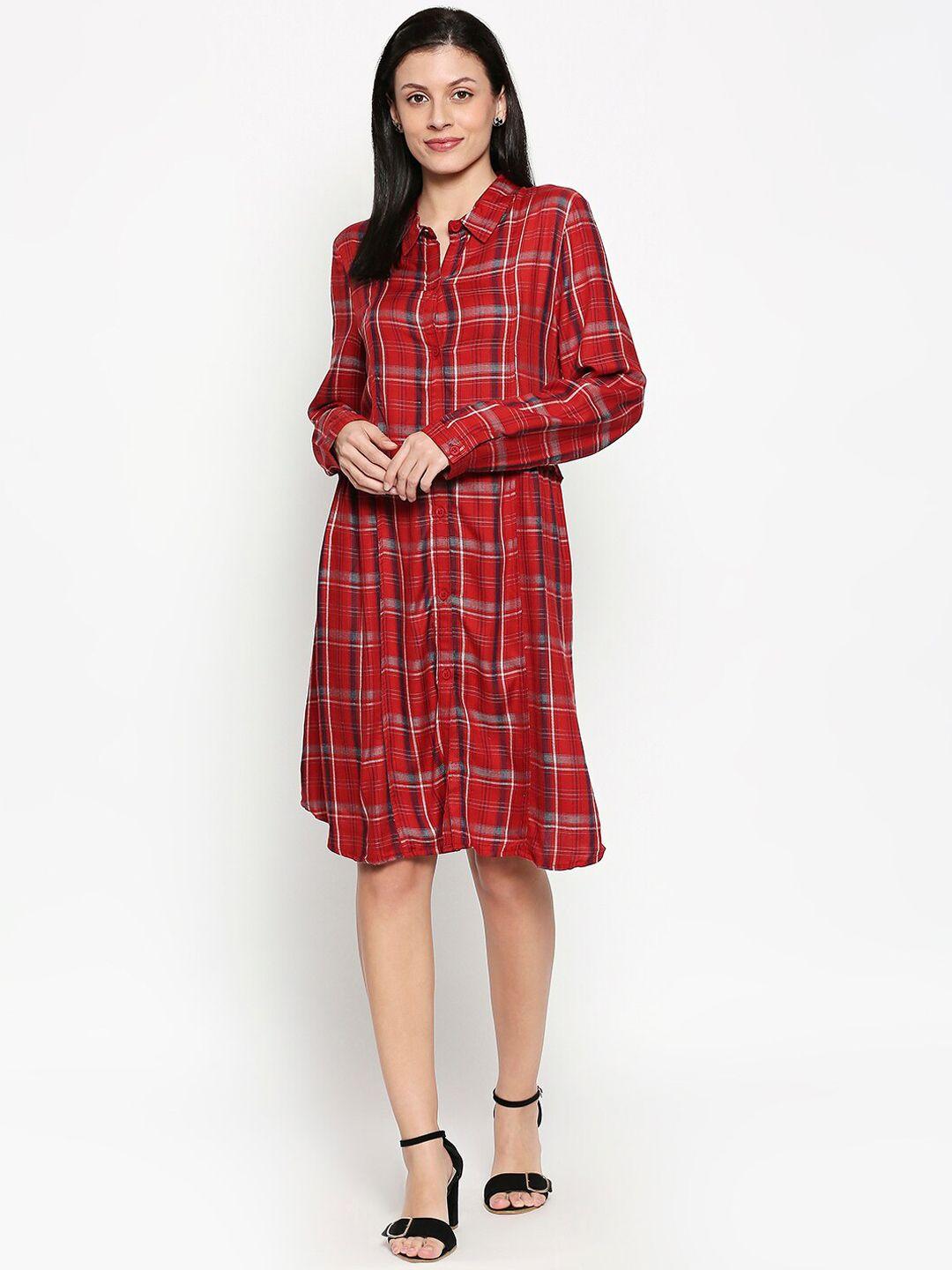 people red checked shirt dress