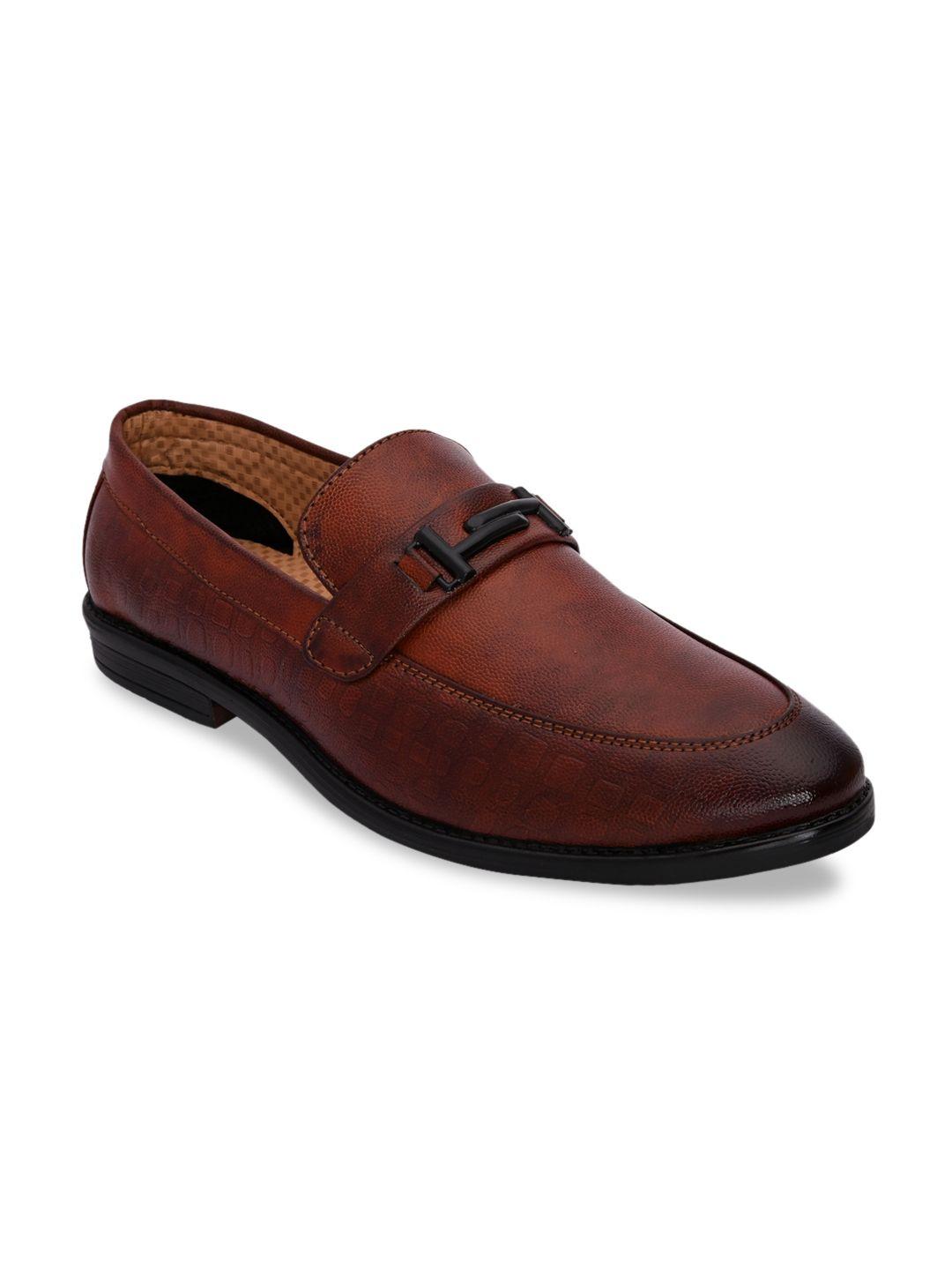 alberto moreno men brown solid formal loafers