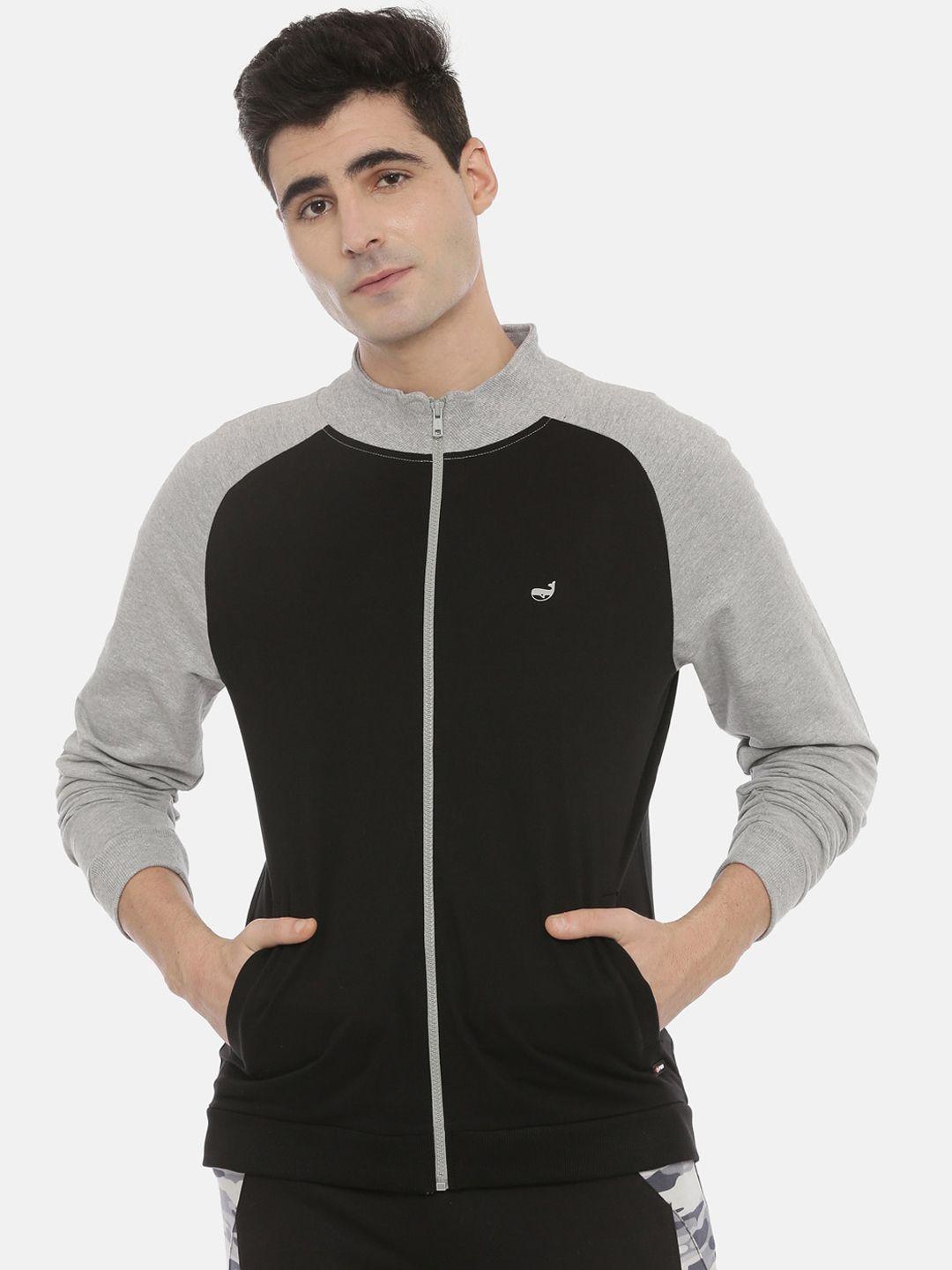 3pin men black colourblocked sweatshirt