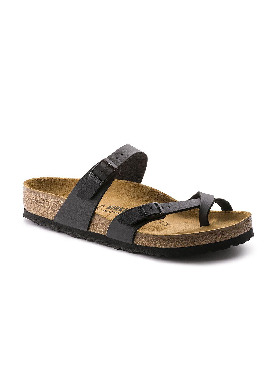 birkenstock men mayari black narrow-width slides