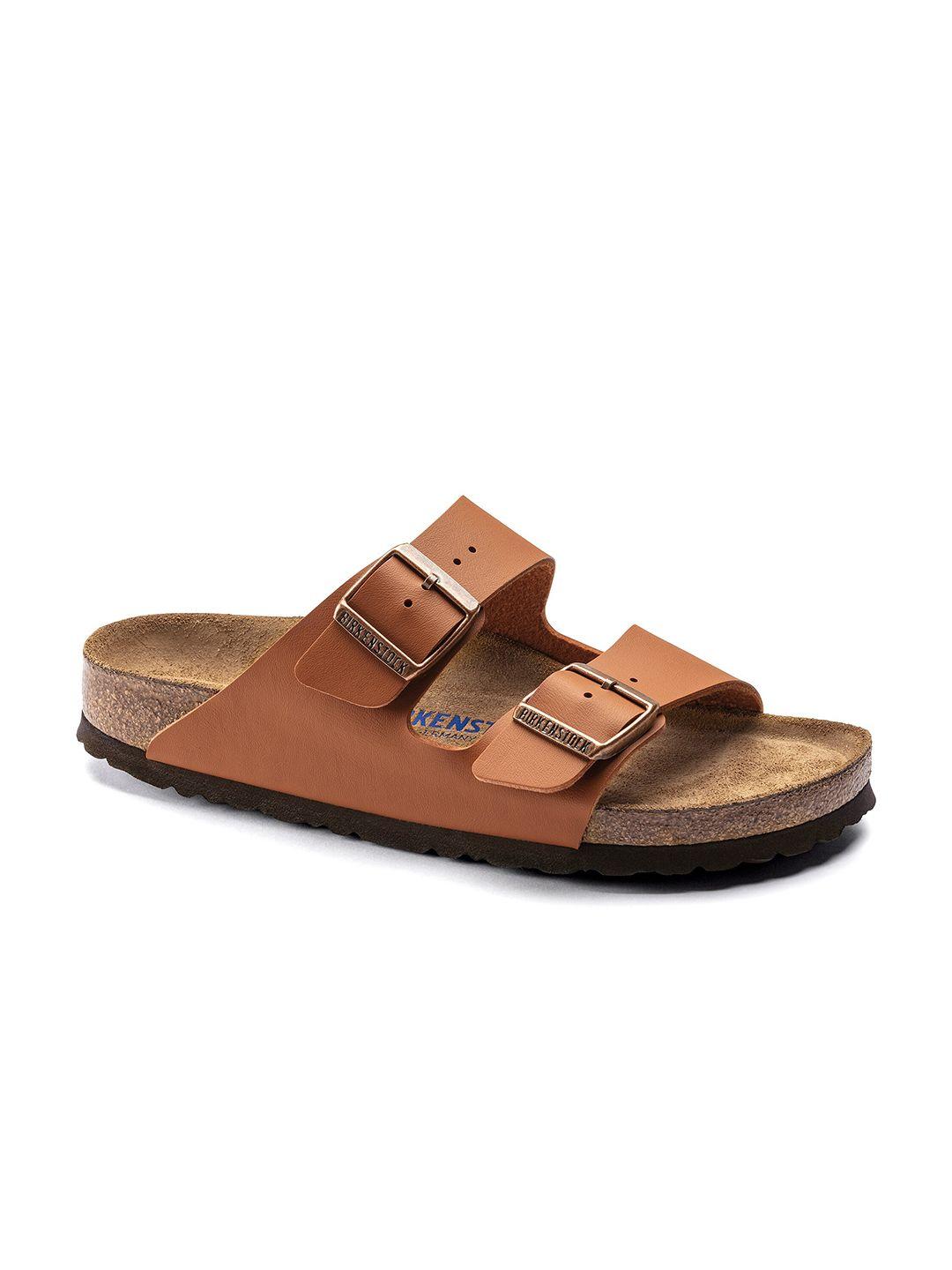 birkenstock unisex arizona soft footbed brown regular slides