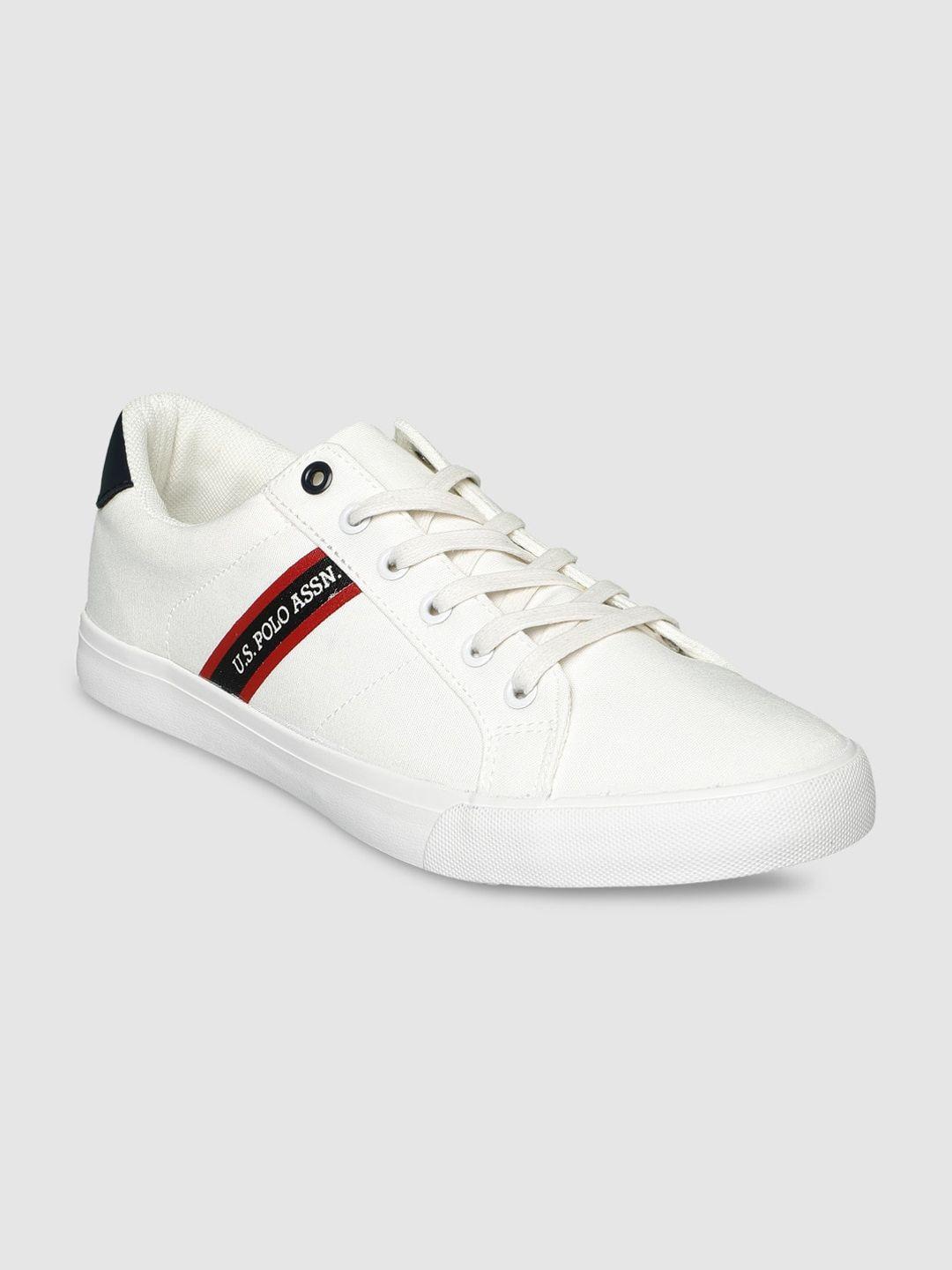 u s polo assn men off white casual sneakers