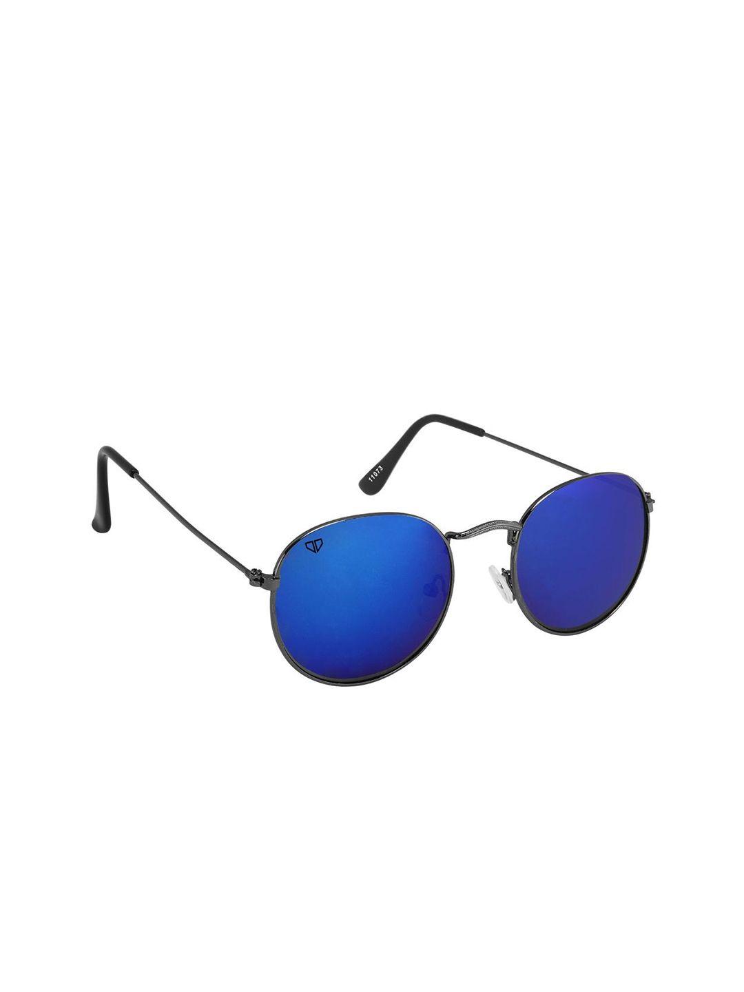 walrus men blue lens & black round sunglasses with uv protected lens - wsgm-ryl-ii-201818