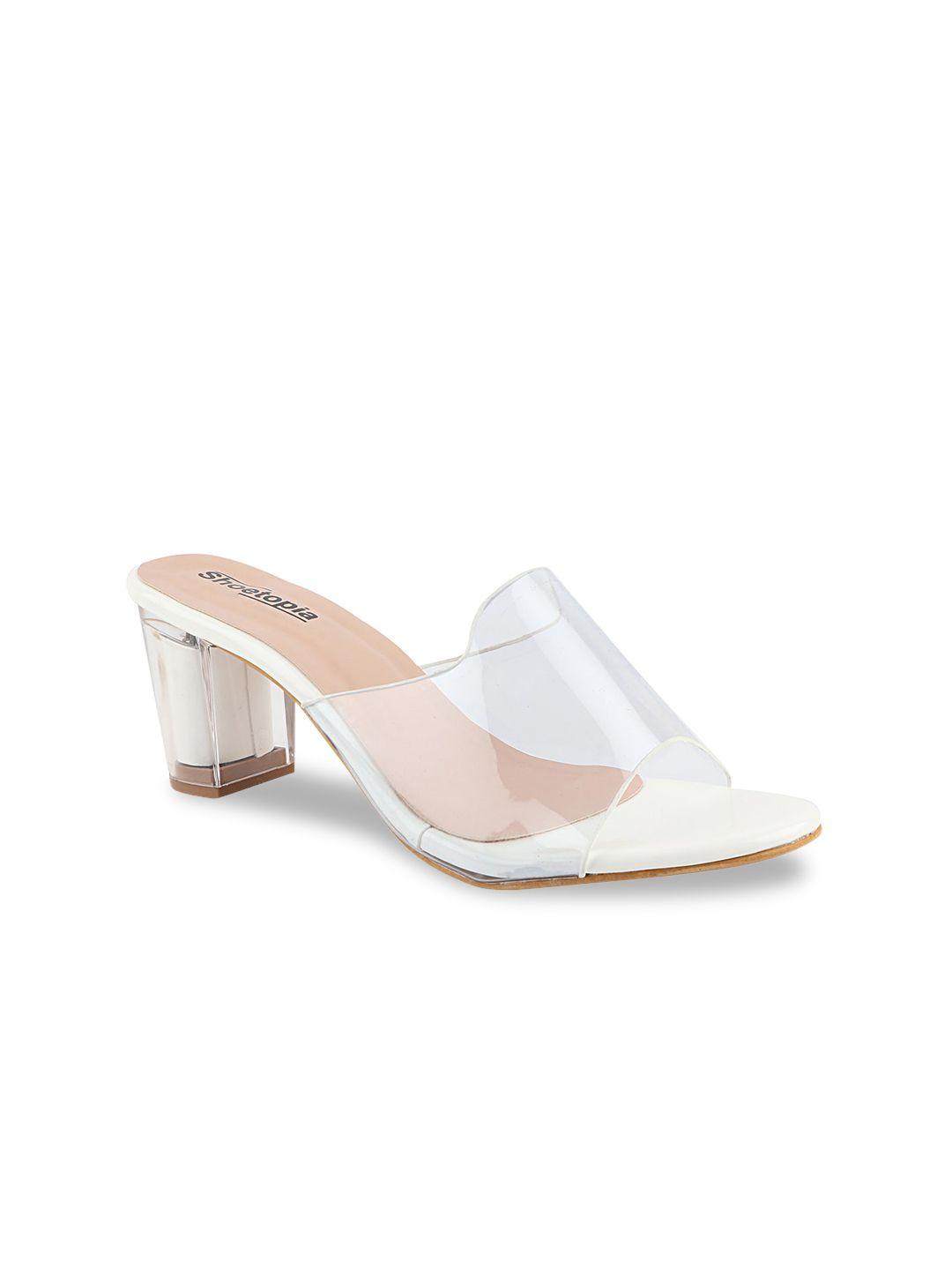 shoetopia women white block mules