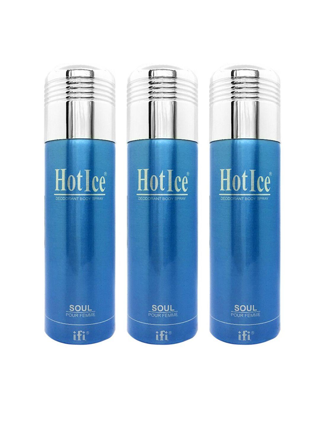 hot ice soul fomme deodorant, 200ml each - ( set of 3)