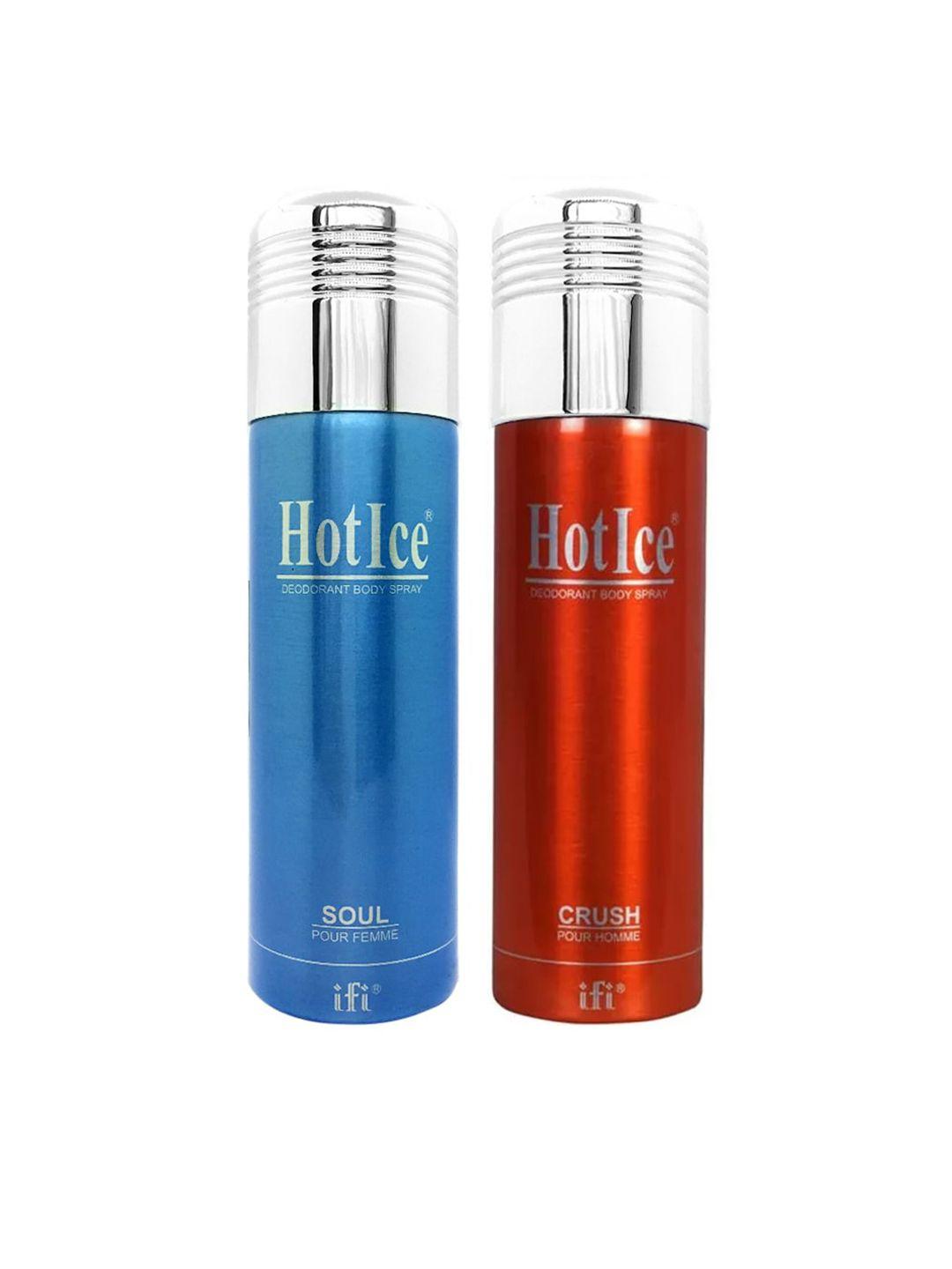 hot ice soul fomme & crush homme deodorant combo 400ml