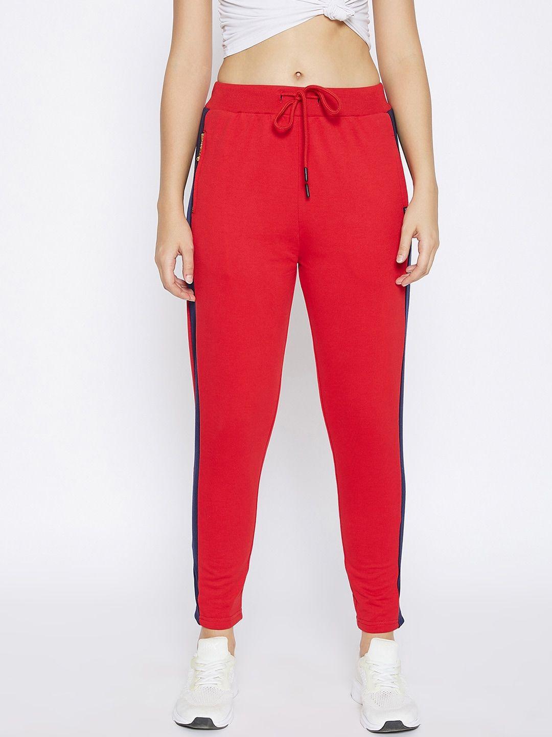 crimsoune club women red smart-fit track pants