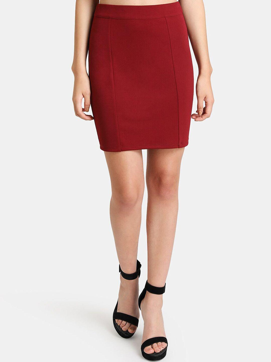 kazo red pencil mini skirt