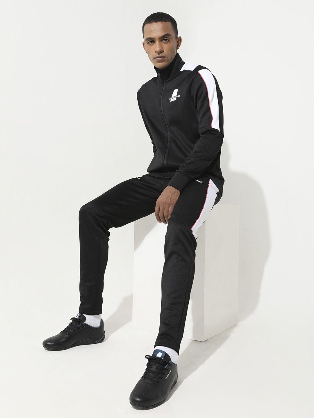 puma men black solid porsche legacy t7 track pants