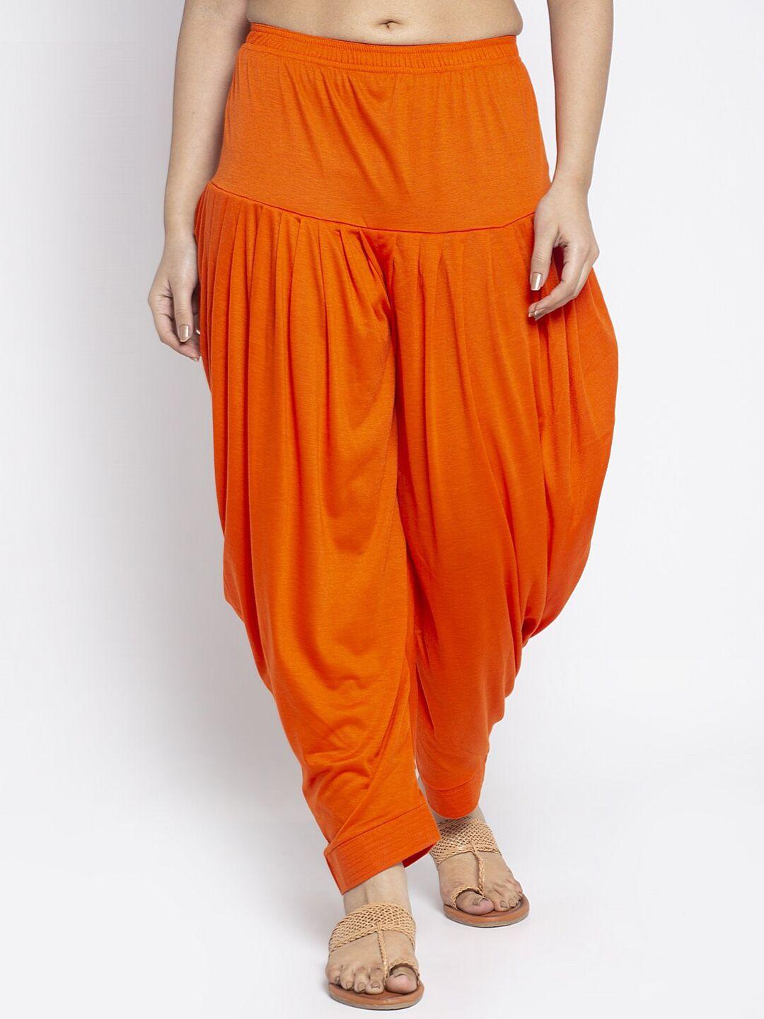 gracit women orange solid salwar