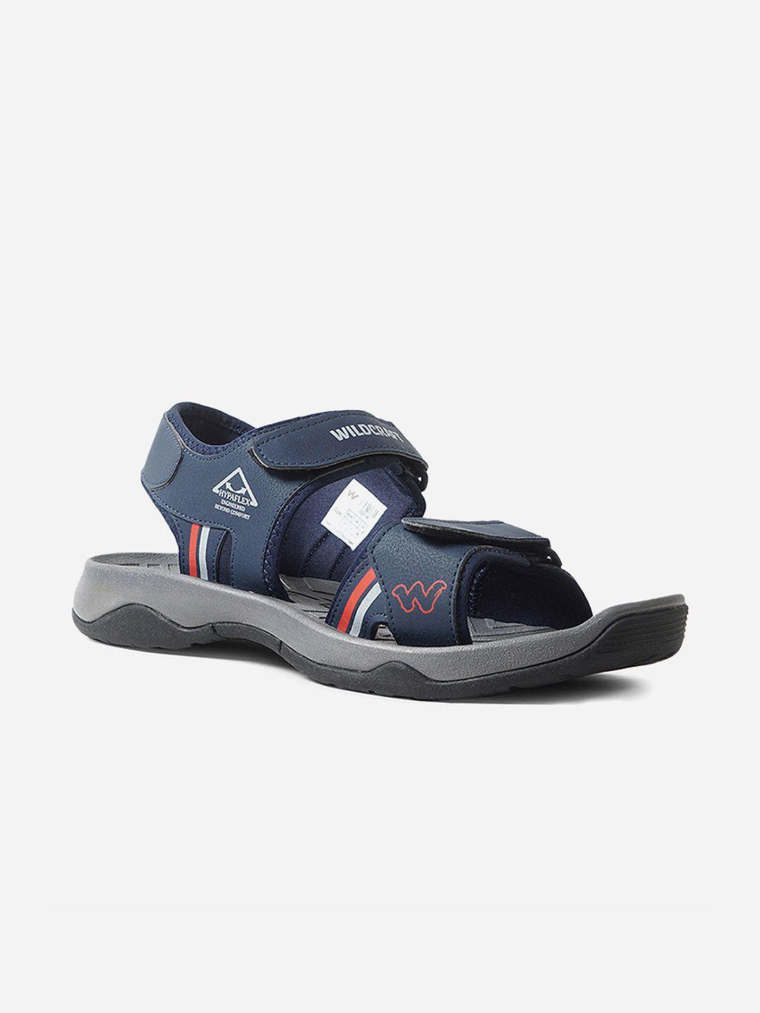 wildcraft men navy blue & grey hypaflex engineered restyle sports sandals