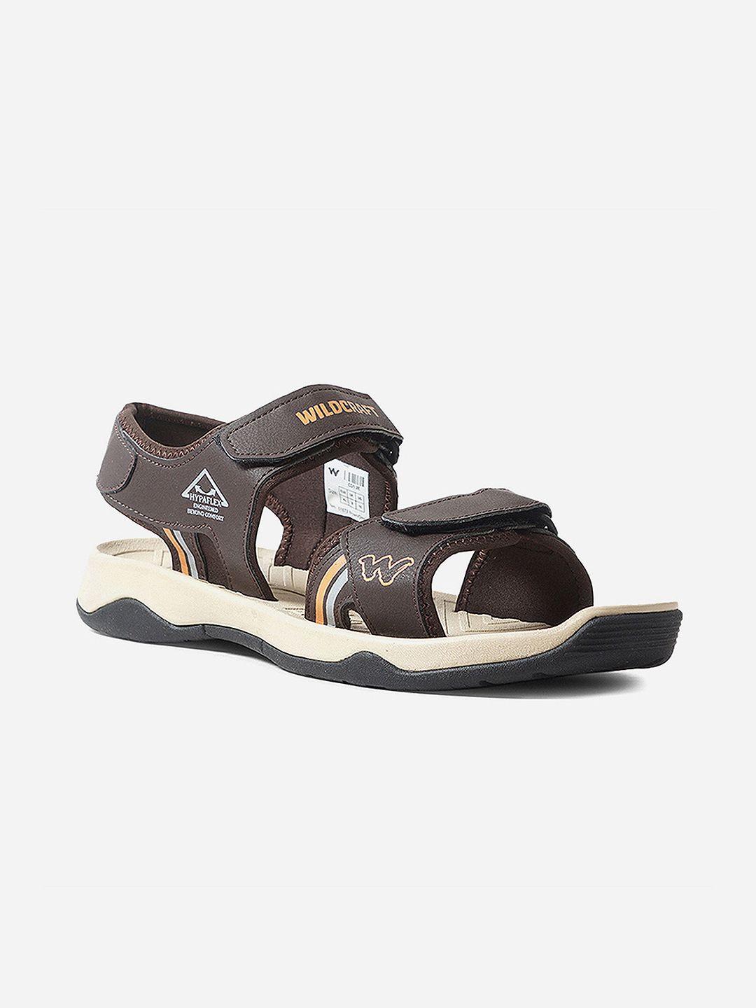 wildcraft men brown & beige restyle pu comfort sandals engineered with hypaflex technology