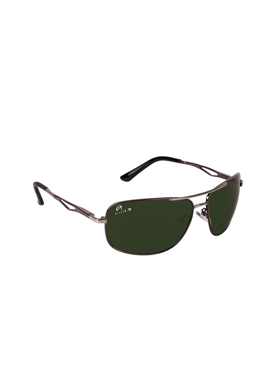 aislin men green rectangle sunglasses