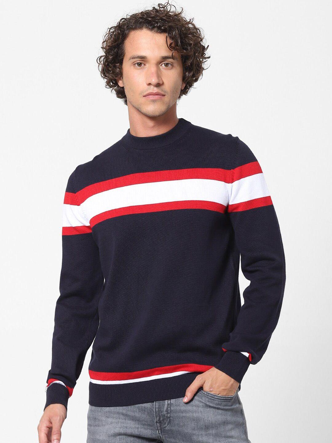 celio men red colourblocked