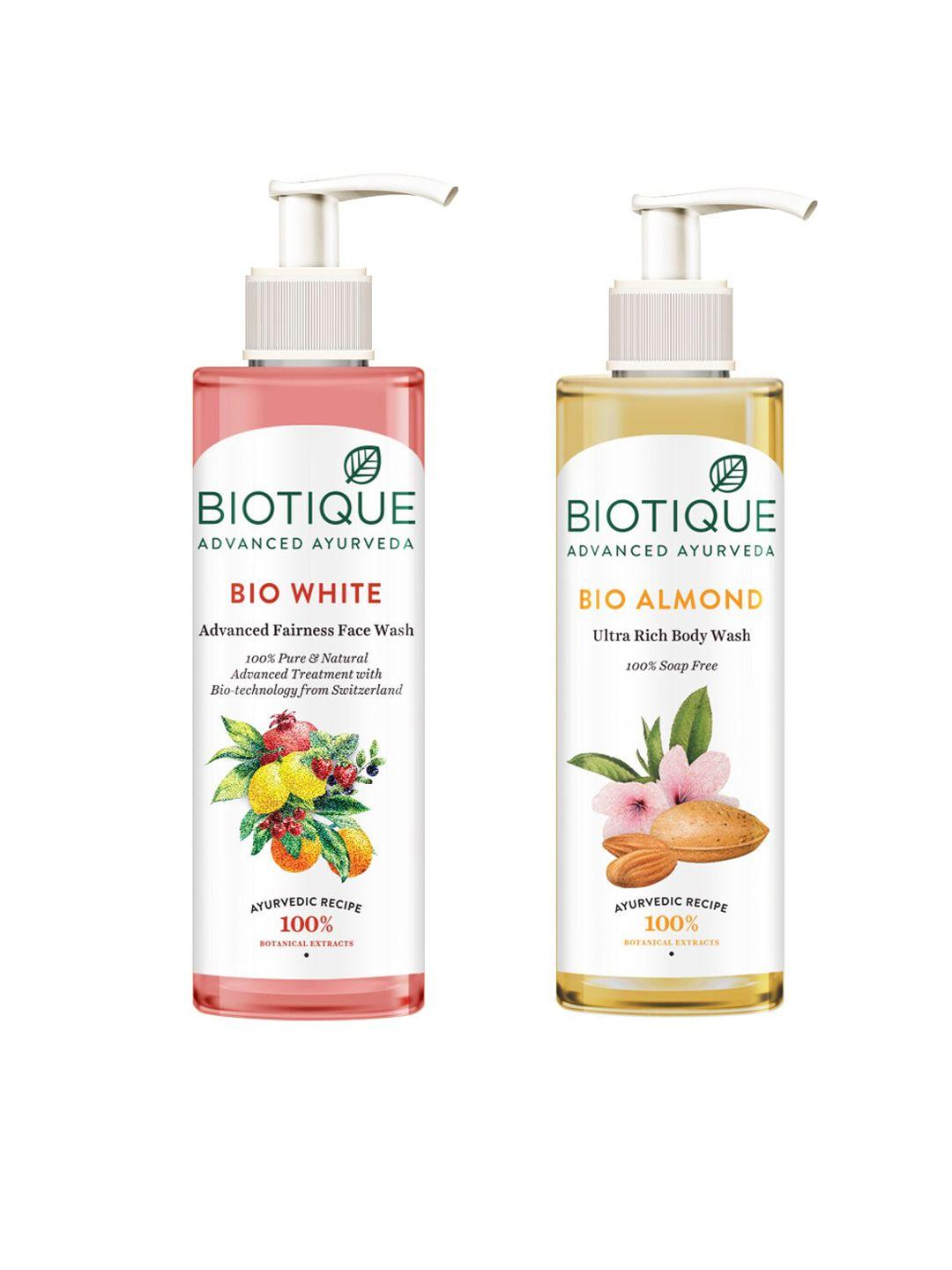 biotique set of bio body wash & sustainable face wash