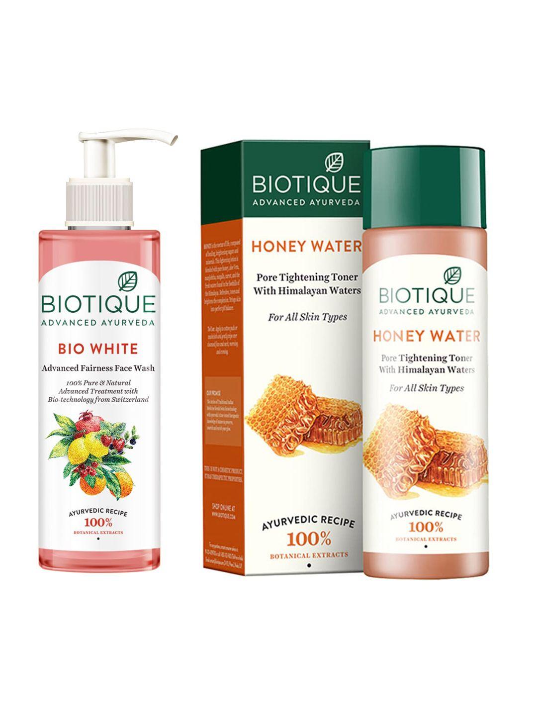 biotique set of sustainable face wash & pore tightening toner