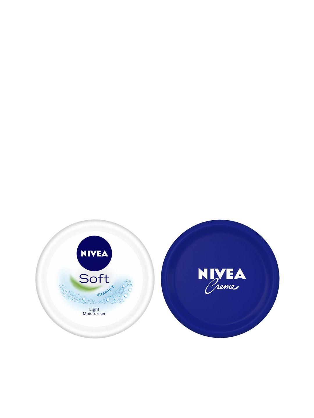 nivea set of soft vitamin e & creme moisturisers