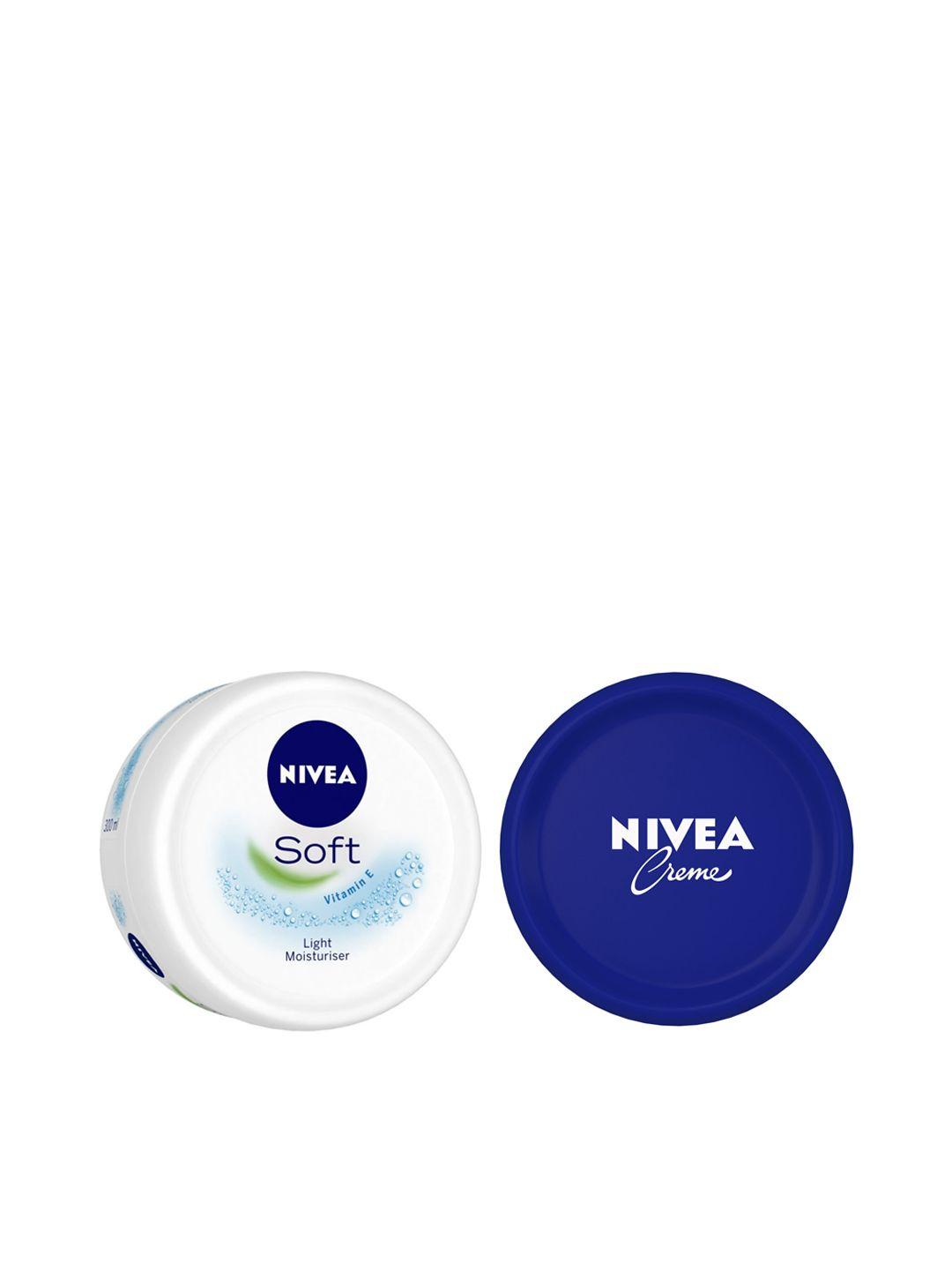 nivea set of soft vitamin e & creme moisturisers