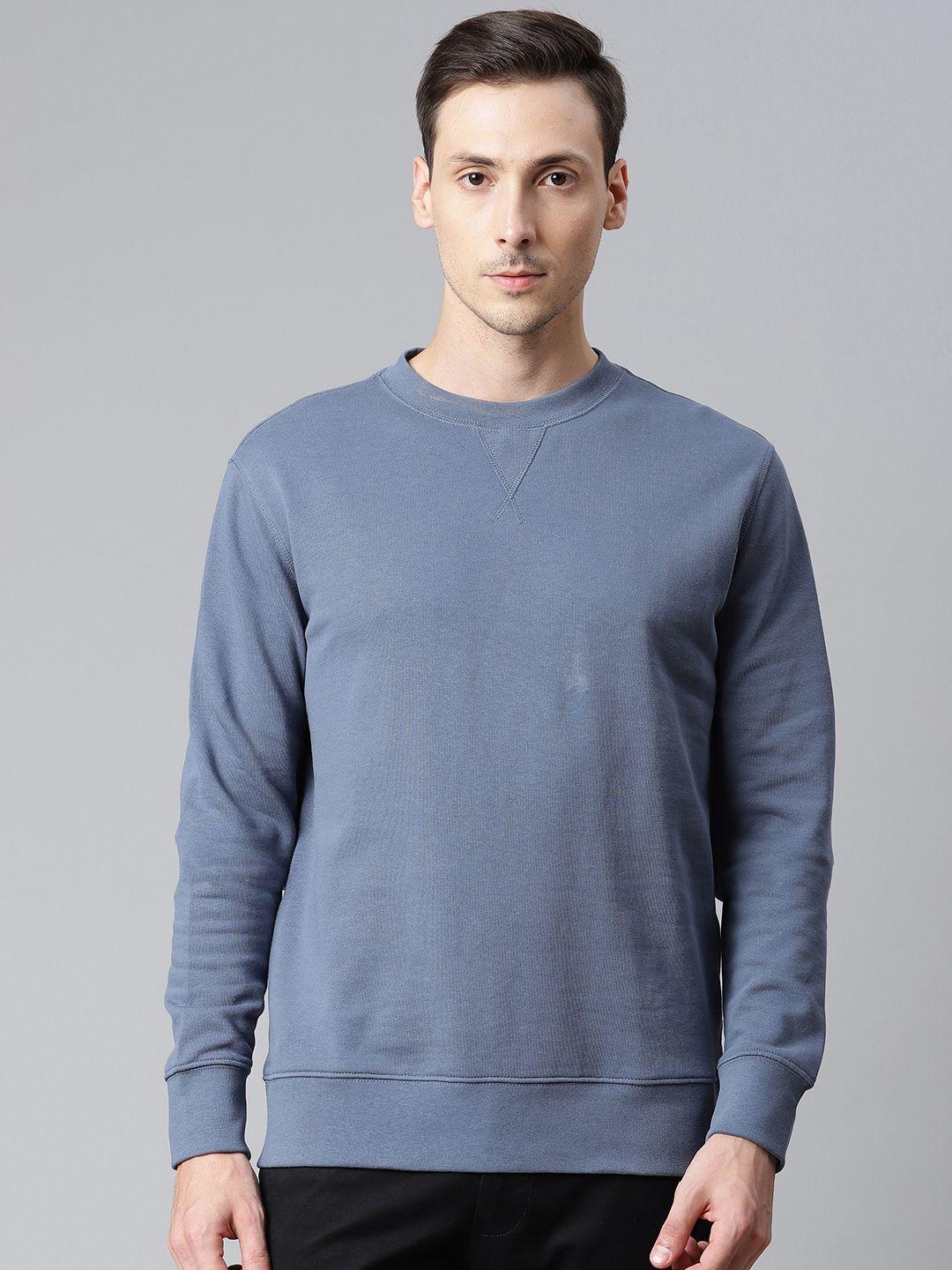 marks & spencer men blue pure cotton sweatshirt