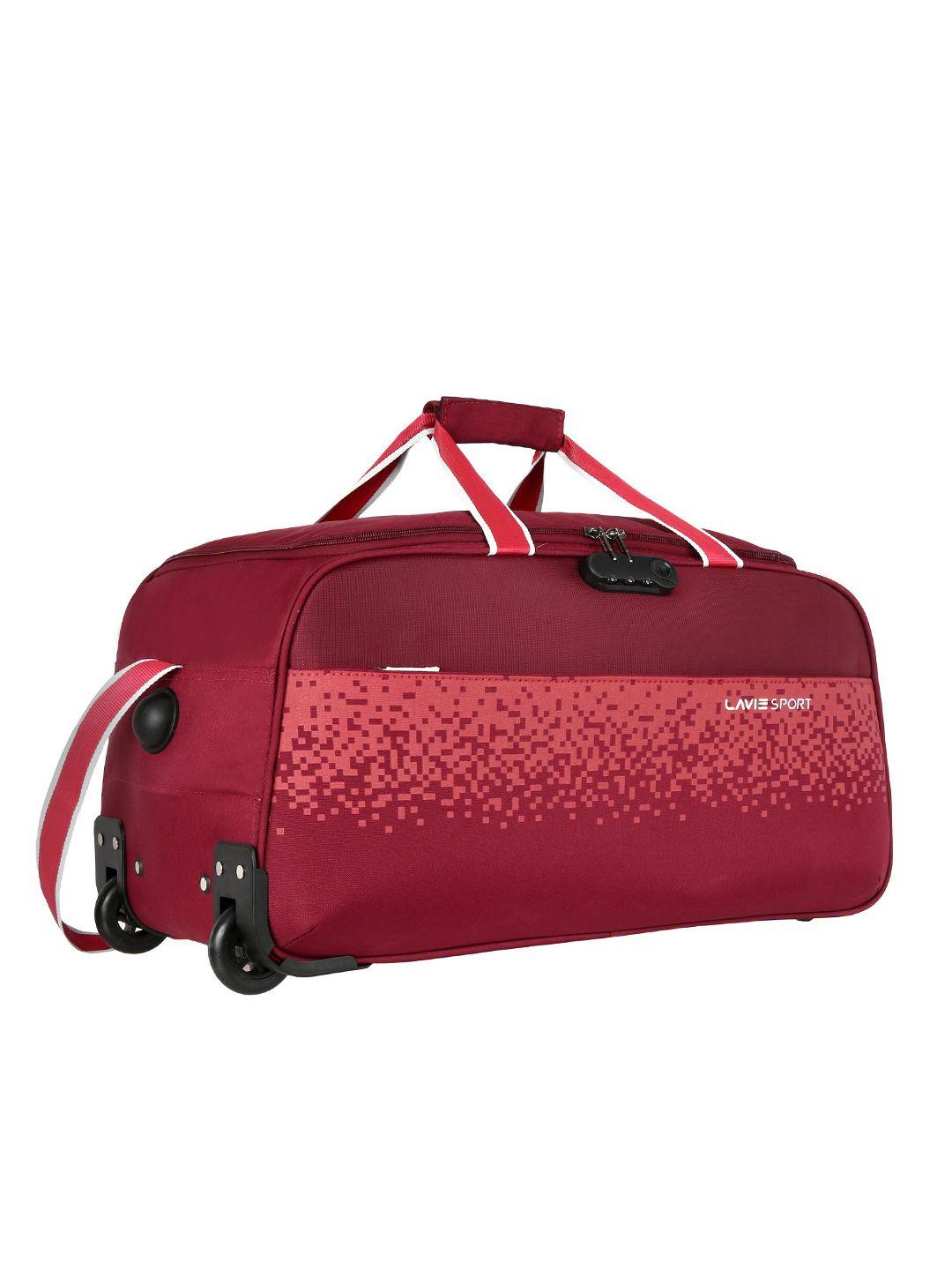 lavie sport unisex maroon wheel dufflel bag