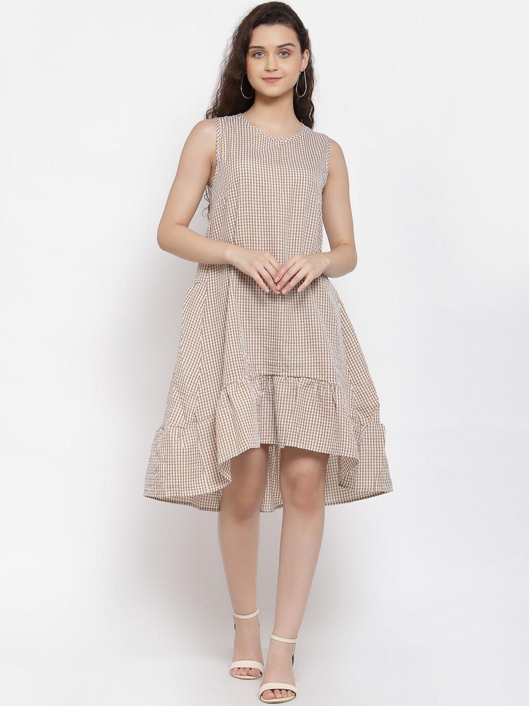 iki chic khaki a-line dress