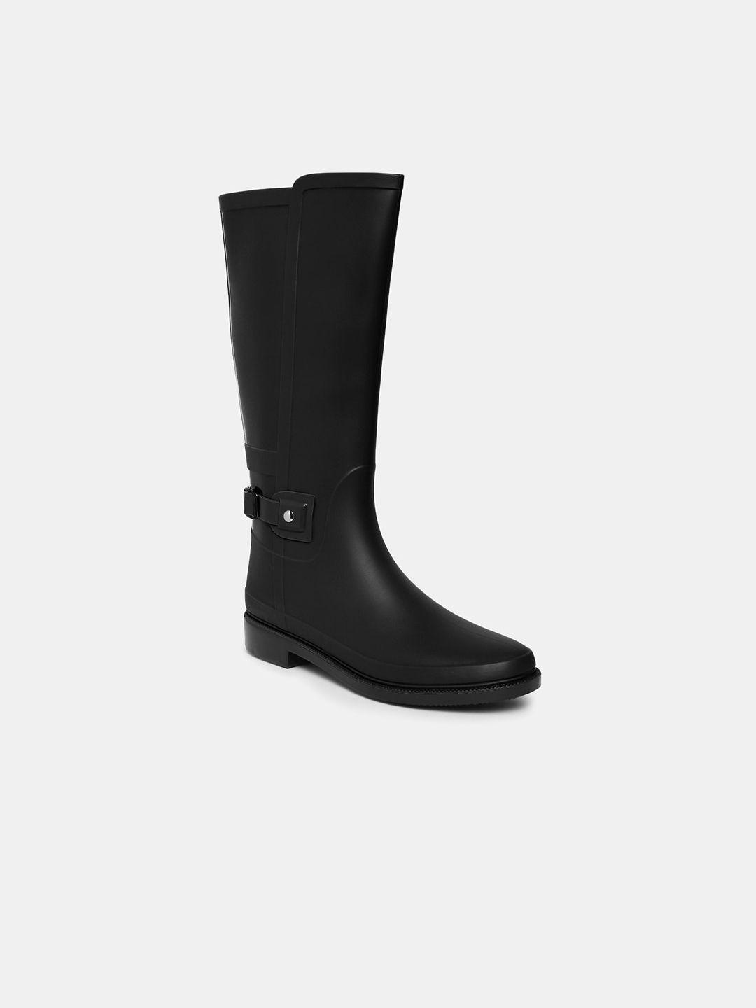 20dresses women black high-top rain boots