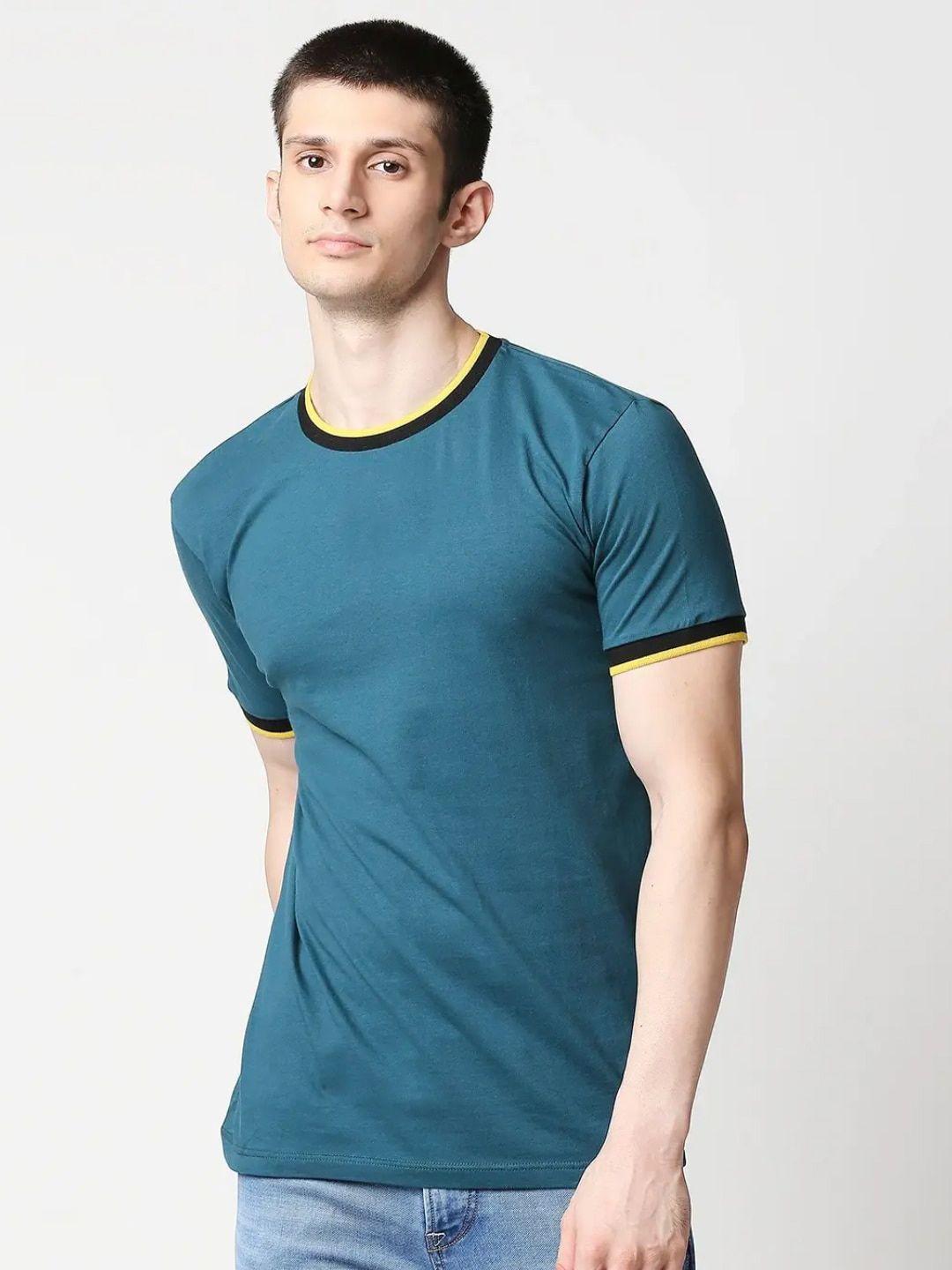 bewakoof men teal t-shirt