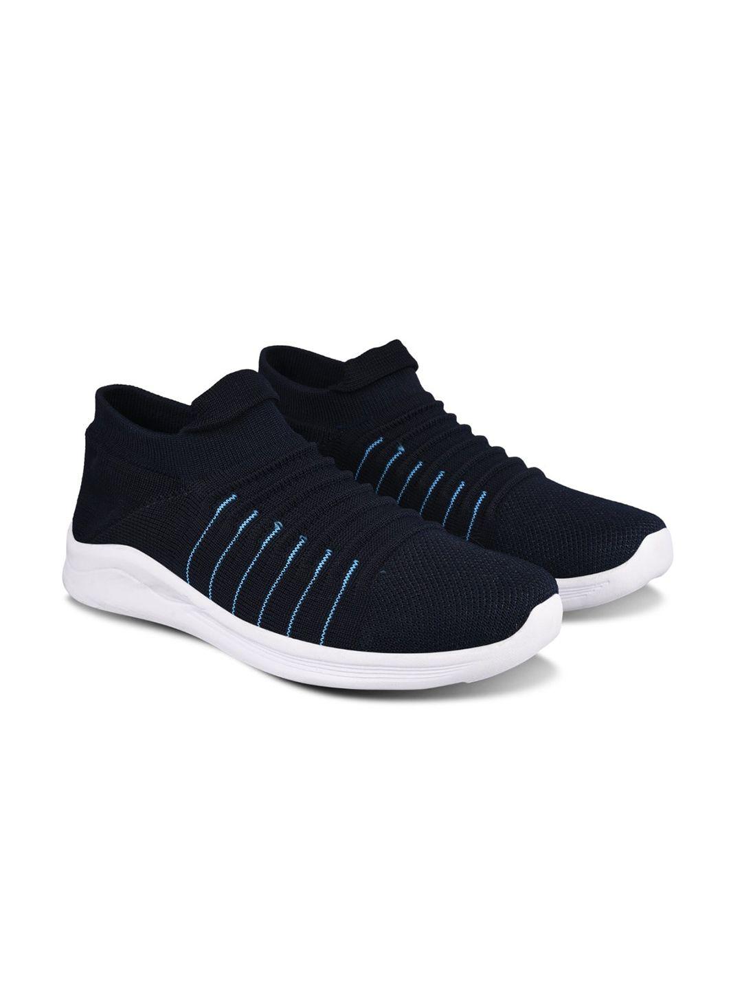 unistar men navy blue mesh non-marking running shoes