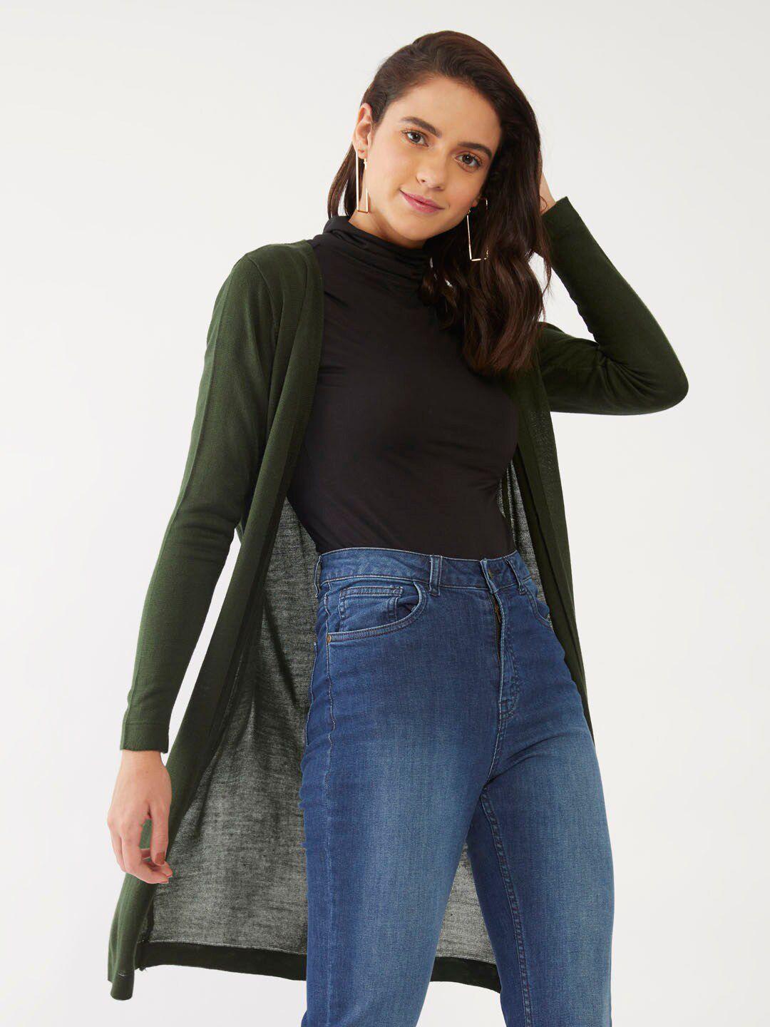 zink london women green solid shrug