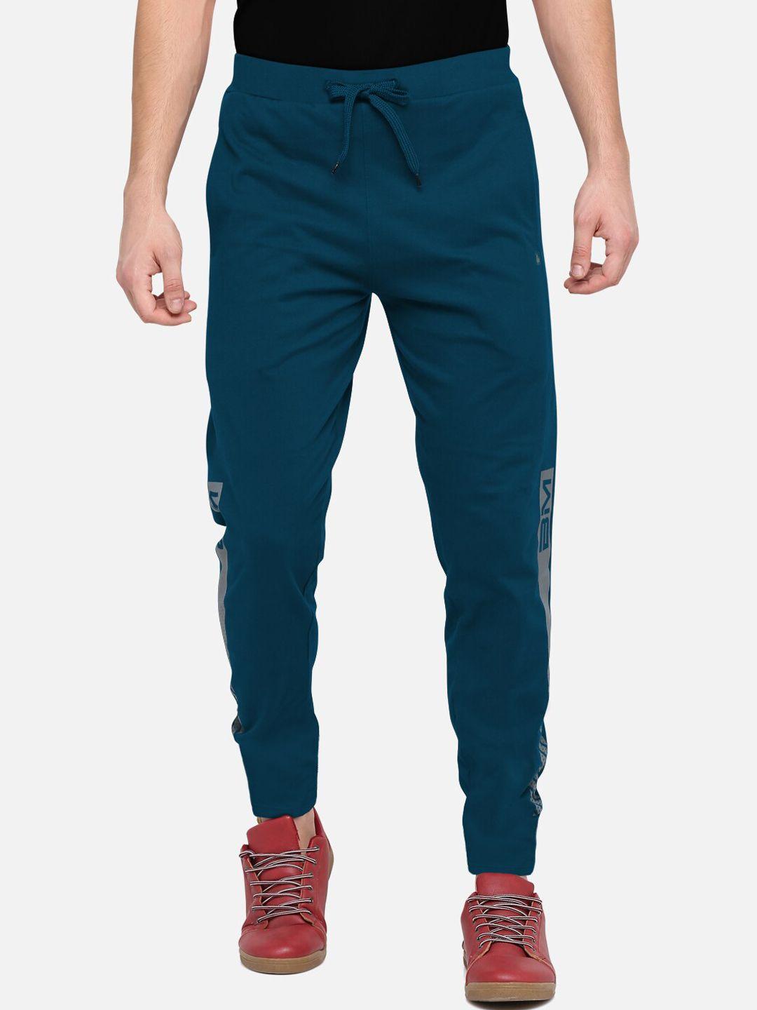 bullmer men blue sports track pant