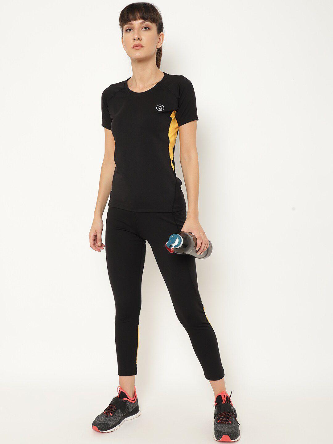 chkokko women black & yellow tracksuit