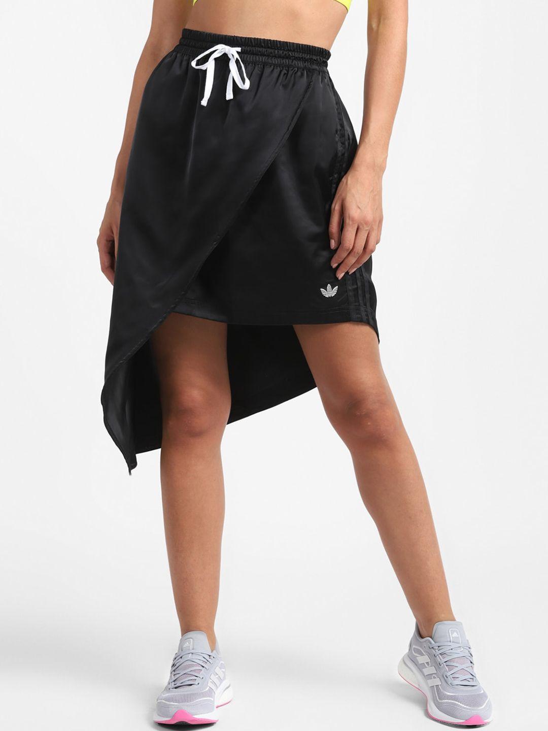 adidas originals women black solid mini skirt