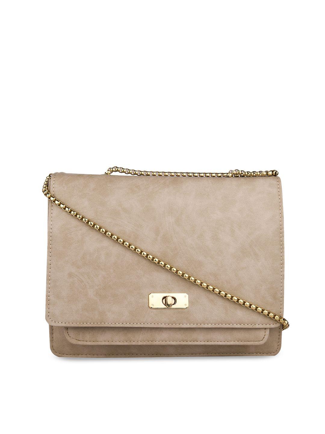 bellissa nude-coloured pu structured handheld bag