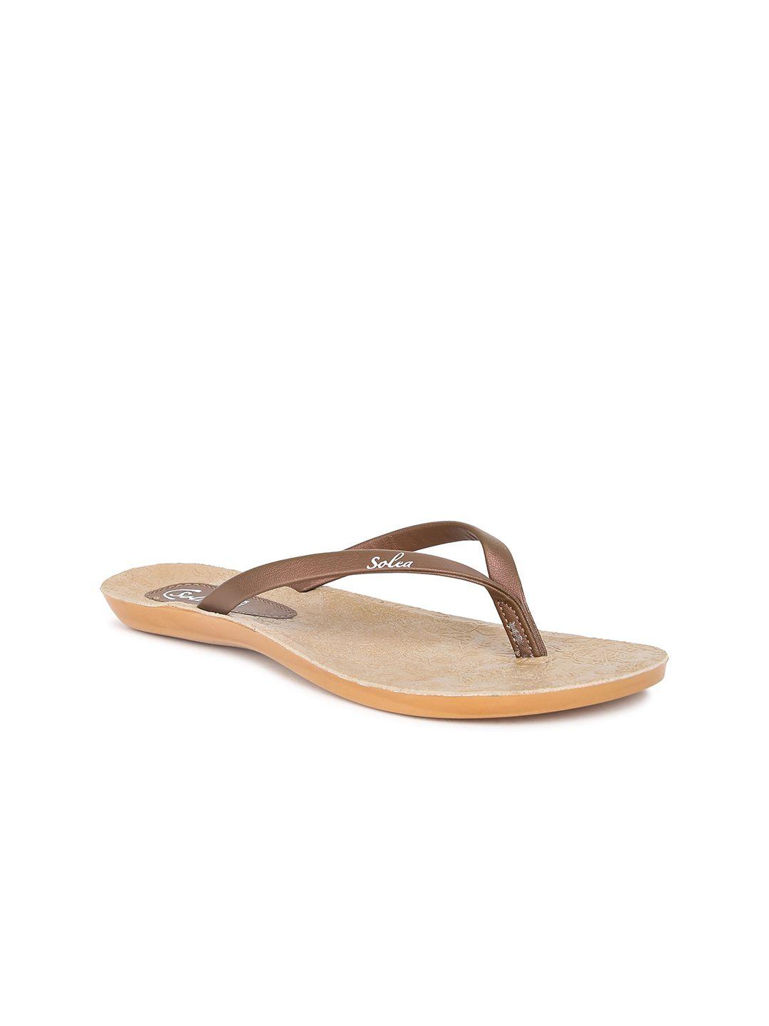 paragon women brown solid thong flip-flops