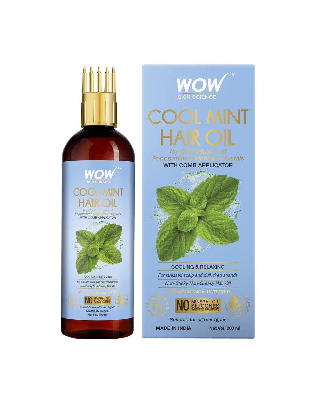 wow skin science cool mint hair oil - 200ml