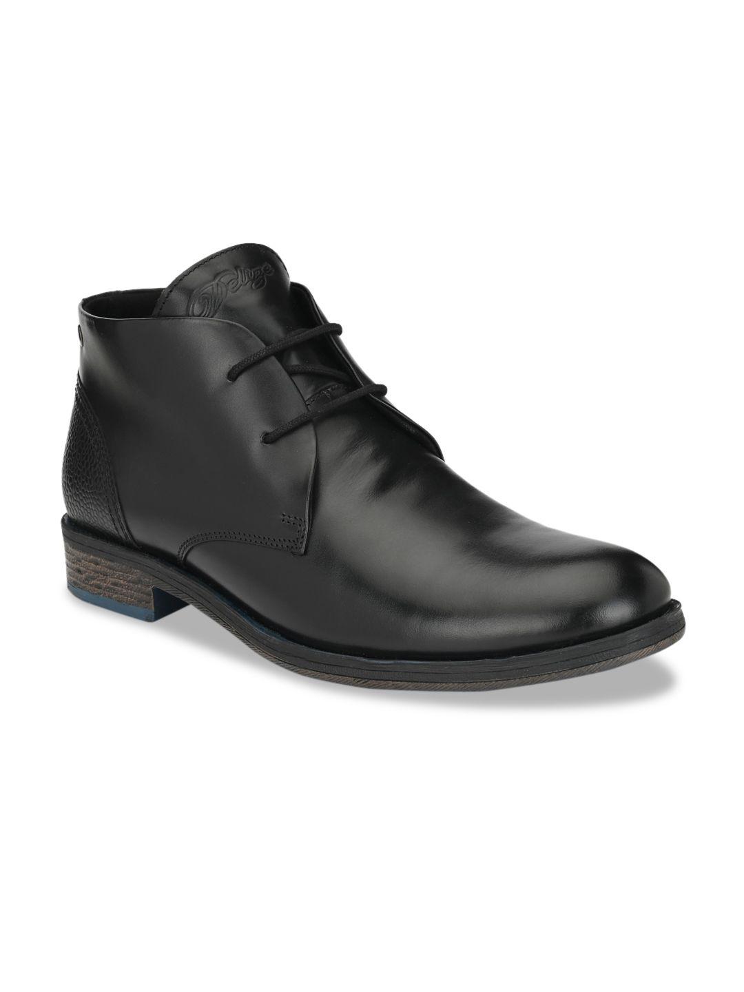 delize men black flat boots