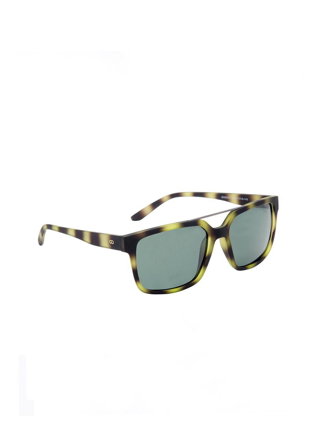 gio collection men green lens & green wayfarer sunglasses uv protected lens-gm20477c03