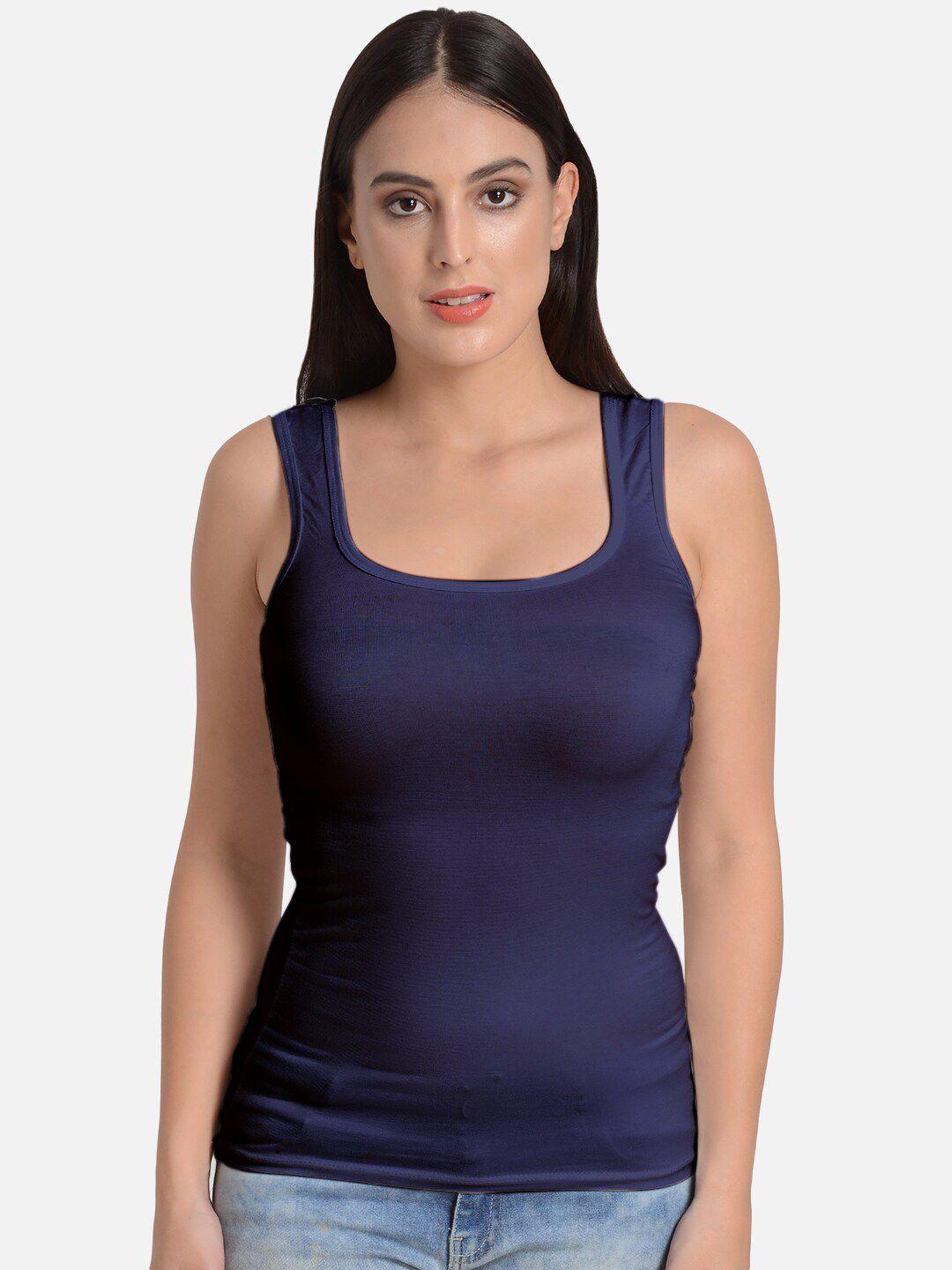 mod & shy women navy blue solid camisole