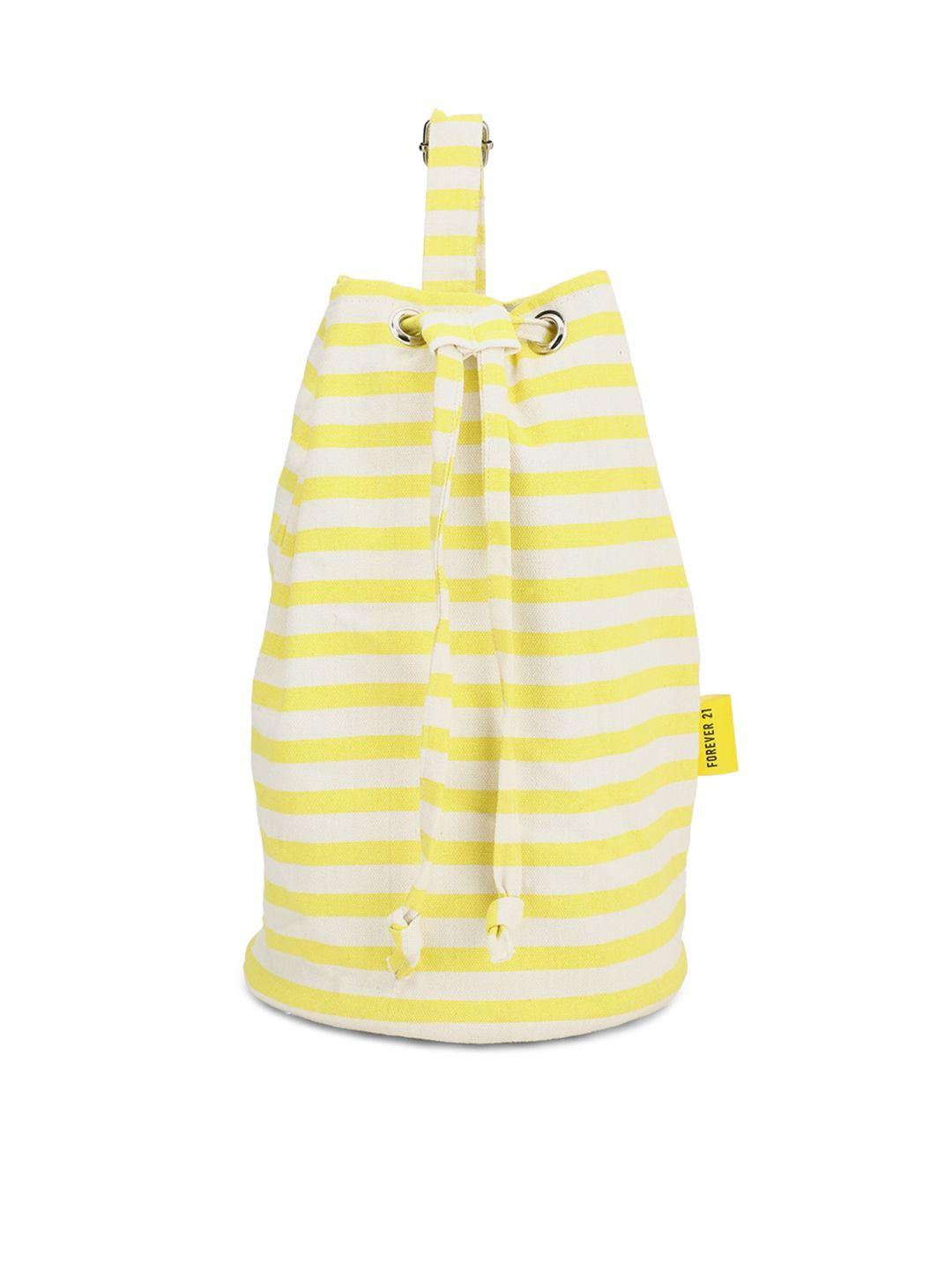 forever 21 yellow bucket handheld bag