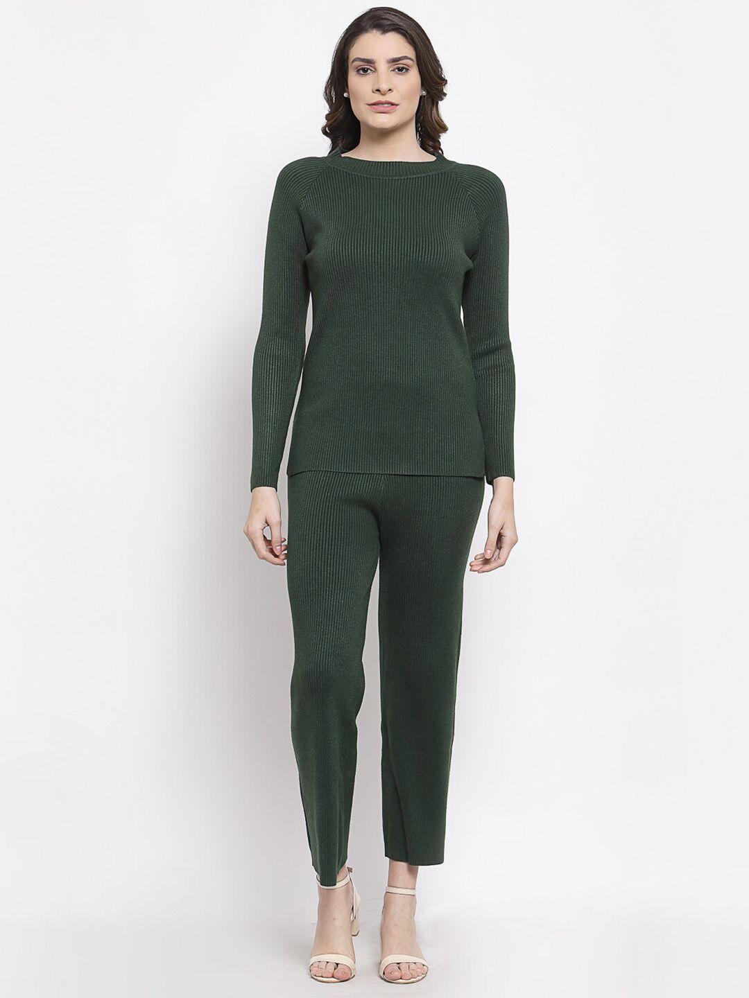 mafadeny women green top with trousers