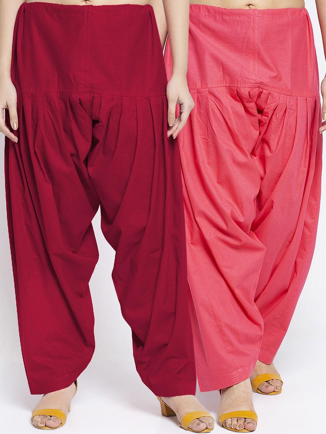 gracit women pack of 2 solid cotton salwar