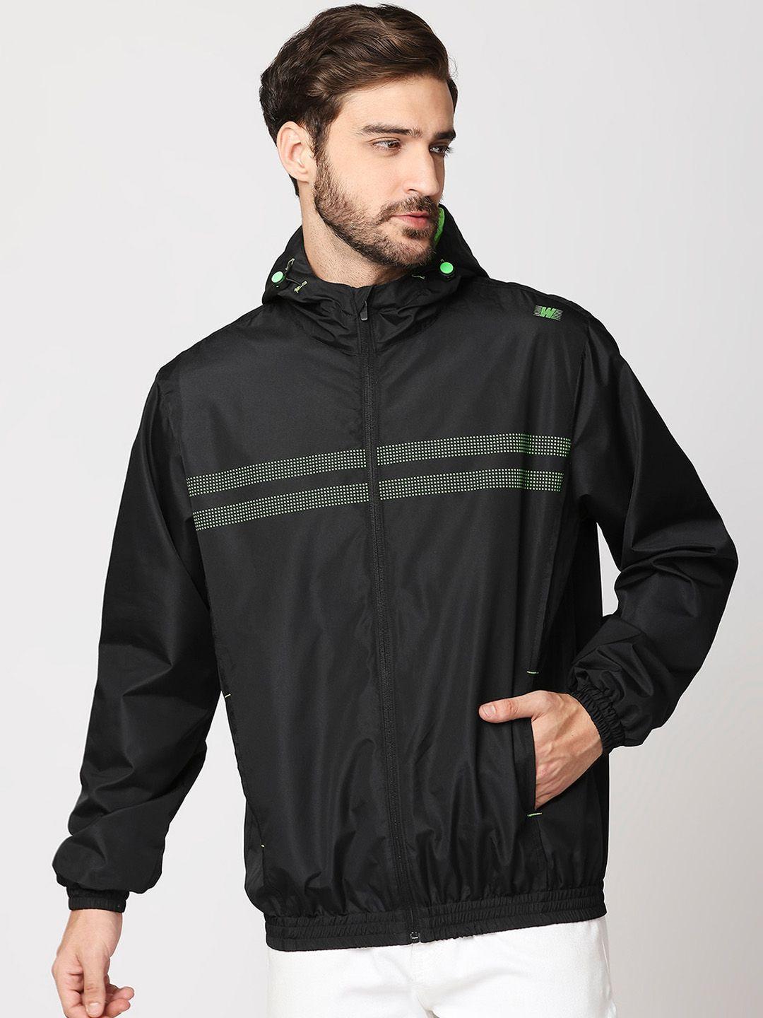 zeel men black windcheater sporty jacket