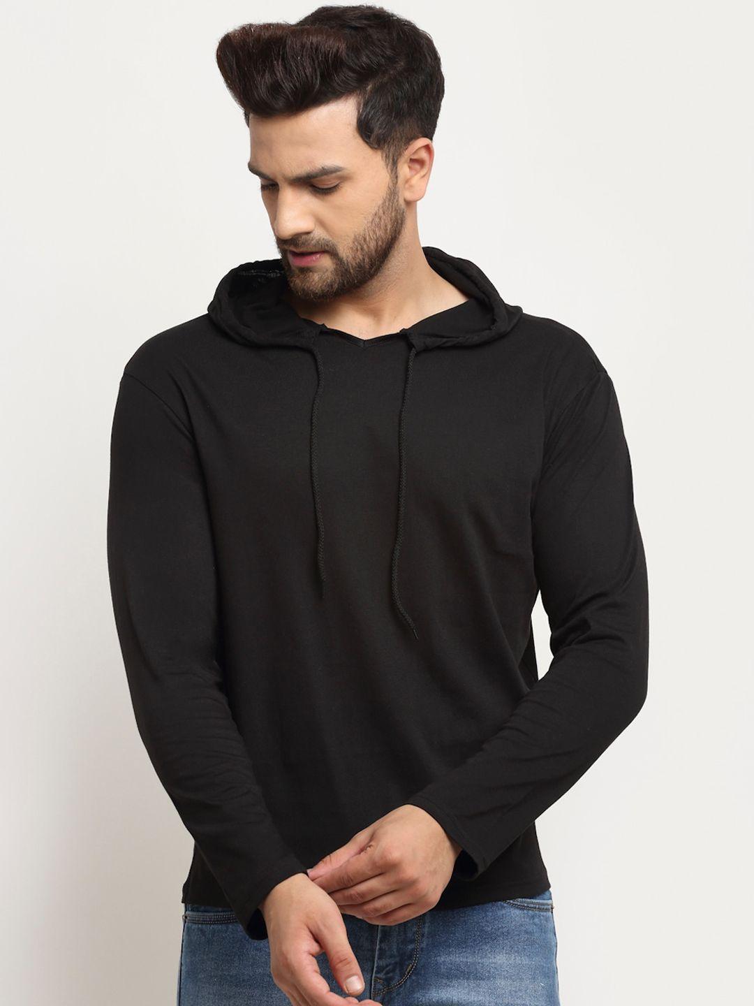 door74 men black hooded sweatshirt